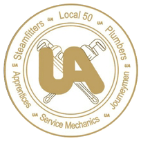 The United Association of Journeymen and Apprentices  of the Plumbing and Pipefitting Industry, UA Local 50  logo